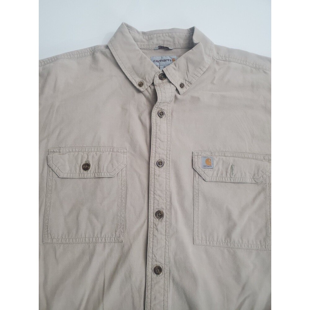 Carhartt Men's Short Sleeve Button Up Relaxed Fit Casual Shirt, XL Tall